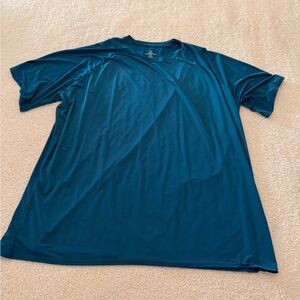 Real Essentials Teal Performance Tee 3XL Athletic Workout Shirt